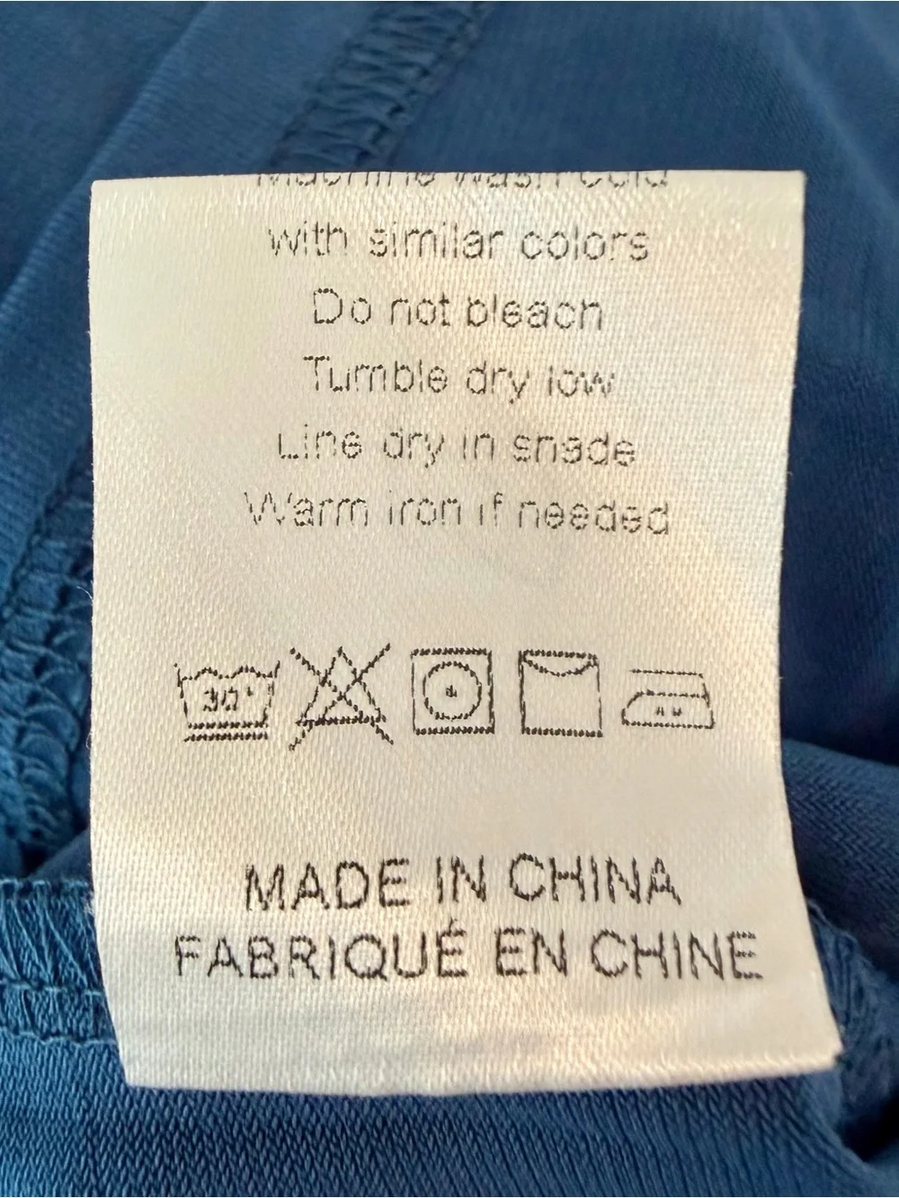 Relaxed V-Neck Tunic in Teal Blue - Picture 3 of 4